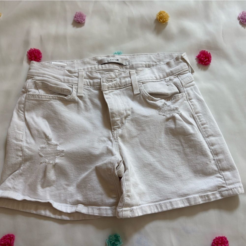 Joe's Jeans white Distressed Shorts